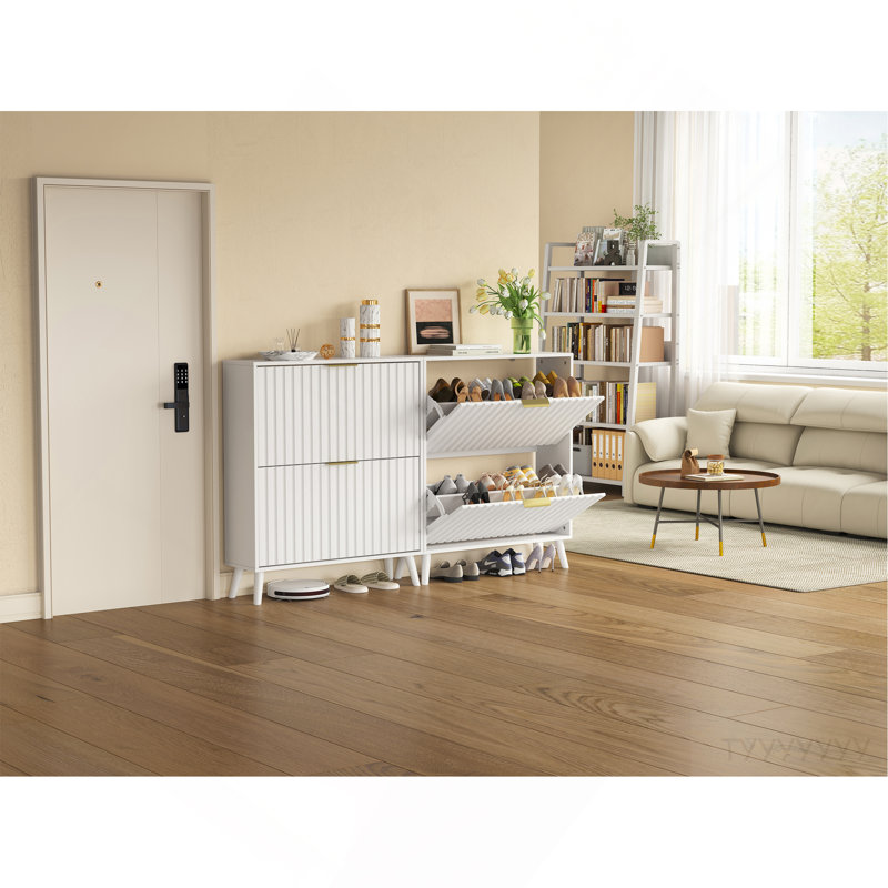 Organisateur de seau de basculement efficace, conception étroite et peu encombrante, matériaux de qualité supérieure avec pieds en bois massif, ensemble de sécurité anti-basculement, solution de rangement polyvalente pour la maison