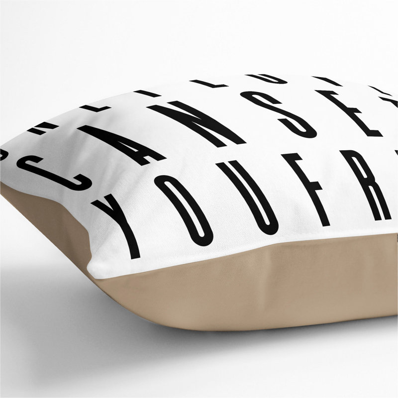 Untitled-1 Typography Scatter Cushion, Stone, 40cm H x 40cm W x 15cm D
