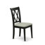 Ensemble de table de salle à manger 5 pièces pour 4 personnes comprenant une table de cuisine rectangulaire avec rallonge papillon et 4 chaises de salle à manger en tissu de lin, noir-1126426563-1126426560-1205666575