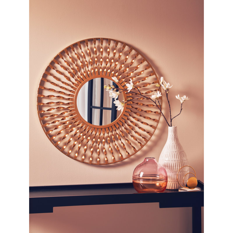Ninnekah Metal Round Wall Mirror