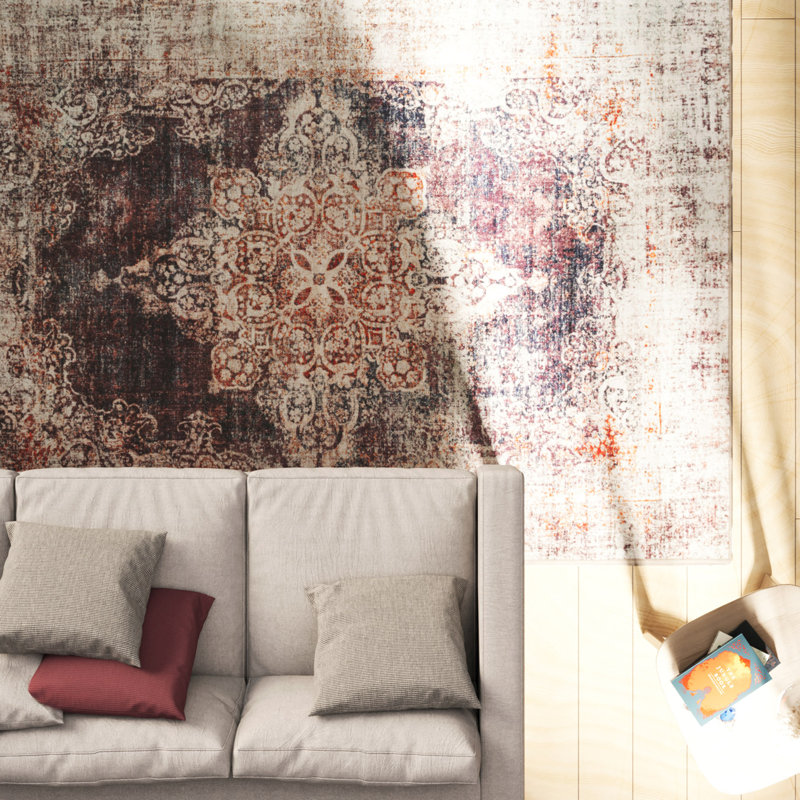 Vintage Look Cotton Flatweave Area Rug, 80cm x 150cm