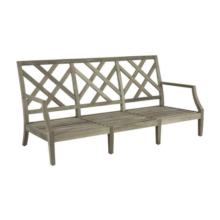 Haley Teak Outdoor Lattice Back Sofa