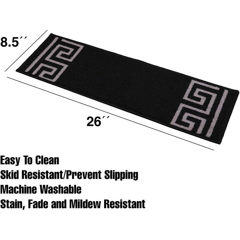 Tapis d'escalier noir