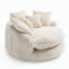 Fauteuil rond moderne surdimensionné de 55 pouces en mousse de polyester moelleuse avec coussins pour espace de vie (sans repose-pieds)-1830997807