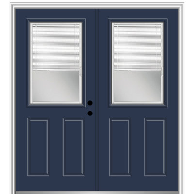 Portes d'entrée avant en fibre de verre apprêtée