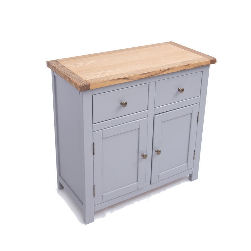 Napolitano 84cm Sideboard, Light Grey/Bronze