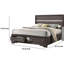 Grand lit plateforme avec rangement Rihard