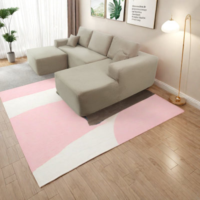Modern Sectionals Camel Corduroy Fabric, U-shaped For Living Room