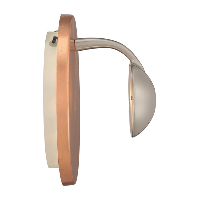 Mcandrews LED Armed Sconce, Satin Nickel, Copper