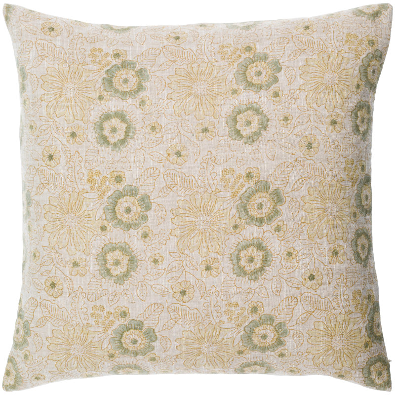 Coussin décoratif en mélange de lin Tambra, Inférieur, 22 po x 22 po