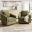 Chenille Upholstered Swivel Accent Chair with Curved Barrel Back (Set of 2)-728926749