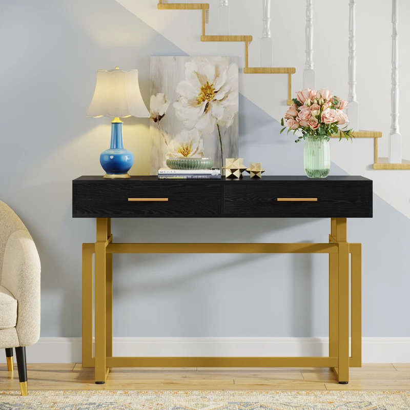 Console de style industriel simple et moderne, H 31,5 po x l 39,4 po x P 11,8 po