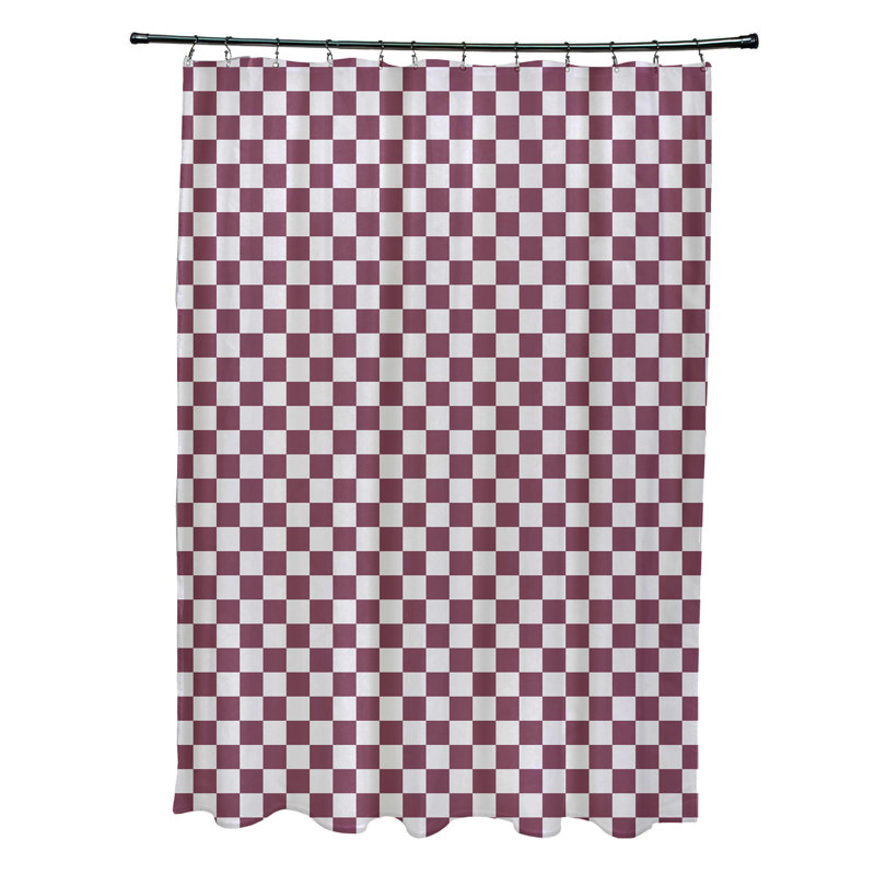 Rideau de douche simple Geartsje, Mauve / gris clair