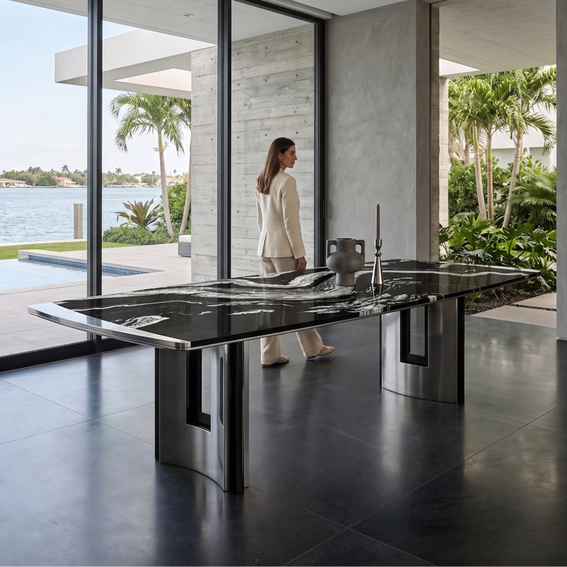 Dining Table, 29.5" H x 42" W x 72" D