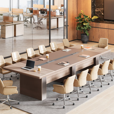 Modern Ergonomic Conference Table With Cable Management by George Oliver
