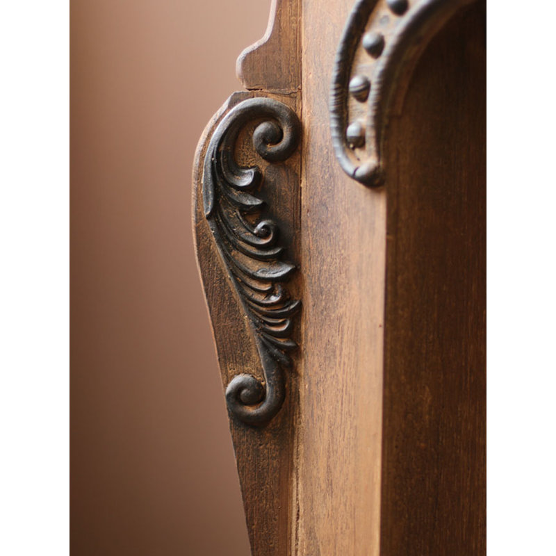 French-style solid wood retro fireplace