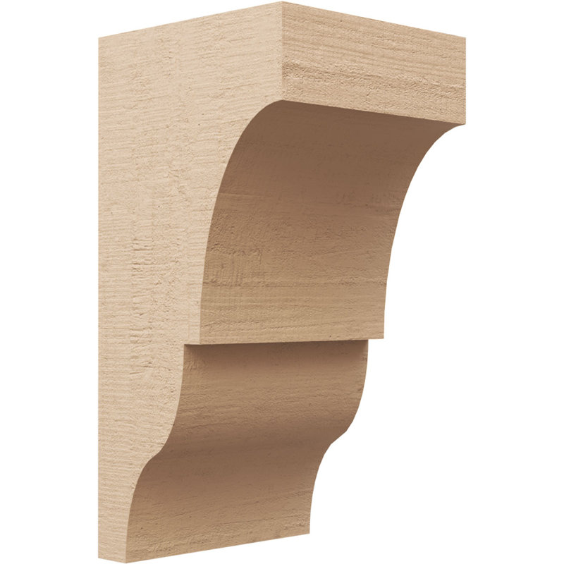 Bois de cèdre brut Asheboro, grain de bois TimberThane Corbel, apprêté brun clair, H 22 po x l 11 po x P 11 po