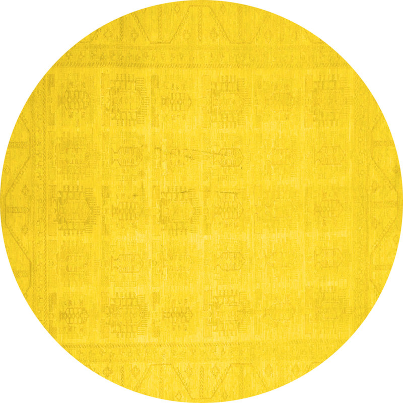 Crescantia Washable Oriental Indoor Rug, Round 4'