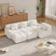 Canapé-lit modulaire en forme de U 135,4 po 6 pièces canapé-lit modulaire, surdimensionné, 4 places, ensemble de canapé d'angle capitonné en forme de nuage avec 2 pieds et 4 coussins pour le salon, ivoire-1159157336