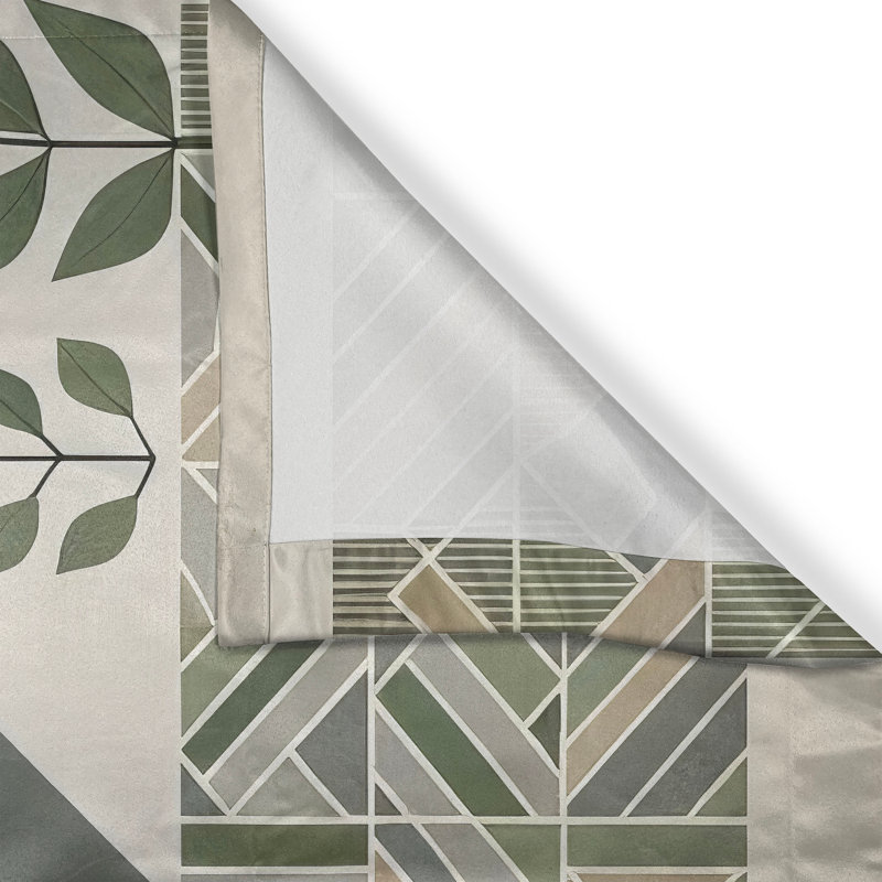 Monstera Kitchen Curtain, 55" W x 45" L