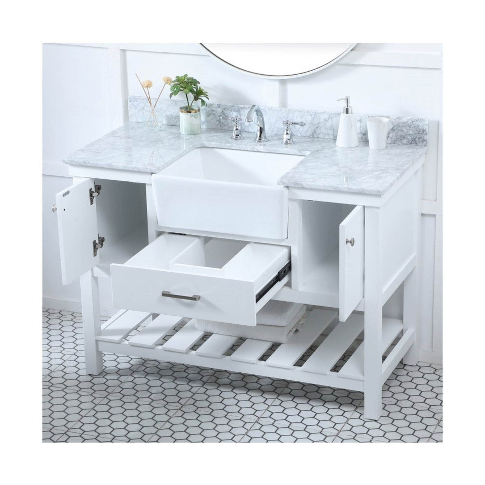 Pelaghia 48'' Single Bathroom Vanity, White