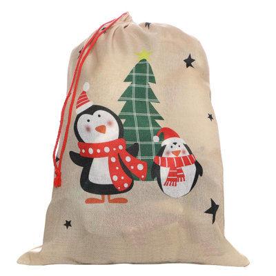Skip and Rolo Childrens Penguin Christmas Sack