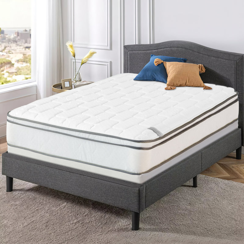 White Noise 10'' Plush Memory Foam Mattress and Box Spring, Full XL