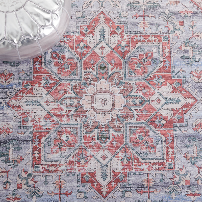 Tucson Performance Machine Washable Southwestern Rug, Round 7'