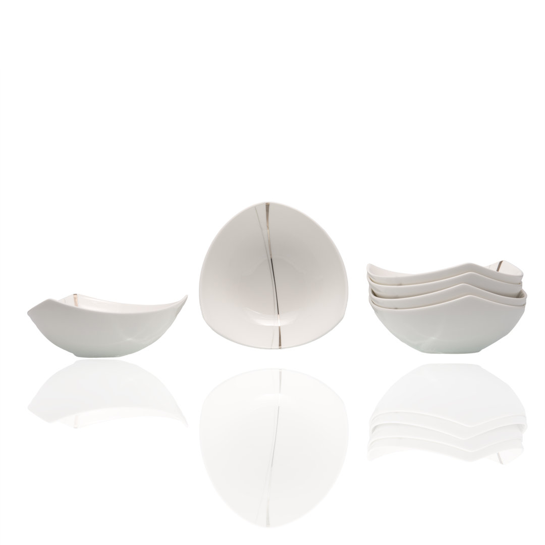 Red Vanilla Orbit Bone China 16 fl oz. Fruit Bowl (Set of 6) Red Vanilla