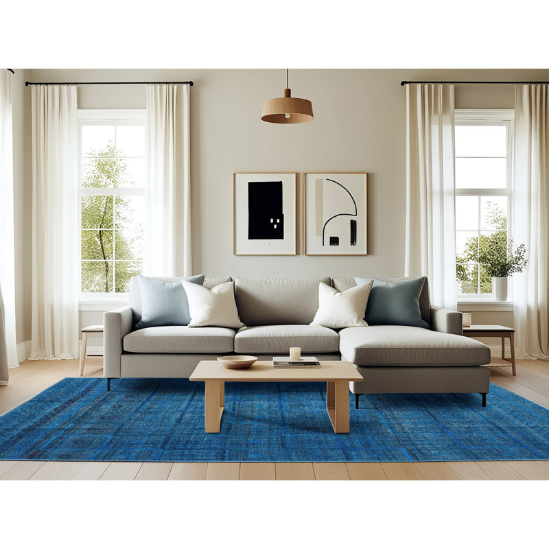 Tapis décoratif multicolore à motif abstrait, Rectangle 6 pi x 9 pi