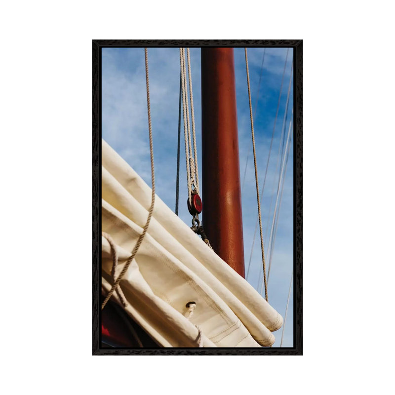 Charleston Sailboat III by Bethany Young - Print on Canvas, 101.6cm H x 66.04cm W x 3.81cm D, Black Framed