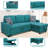 Carlheinz 83" L-Shaped Storage Sleeper Sofa Bed-629442638