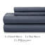 Ensemble de draps 4 pièces en lin bleu acier brossé Southshore-40314995-40317892