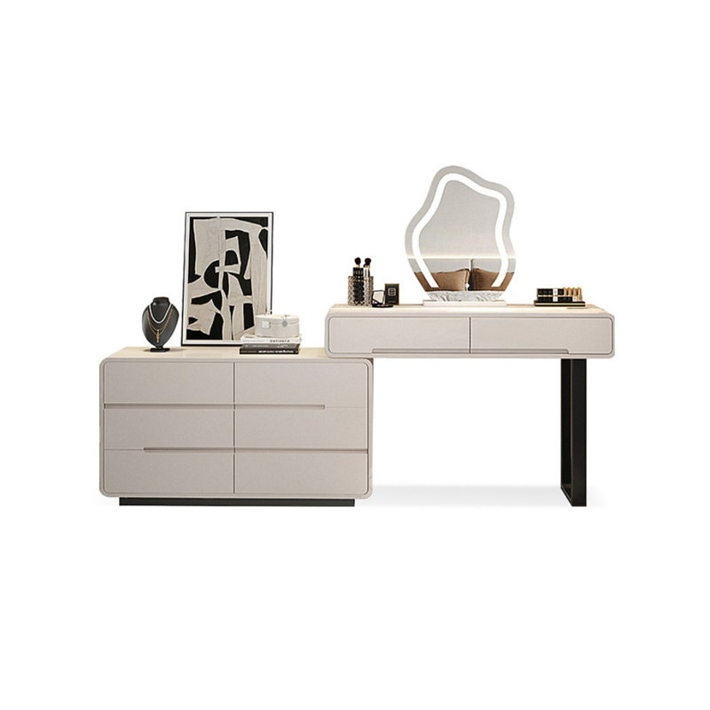 Makeup Vanity with Light mirror,8 drawers,Power Outlet