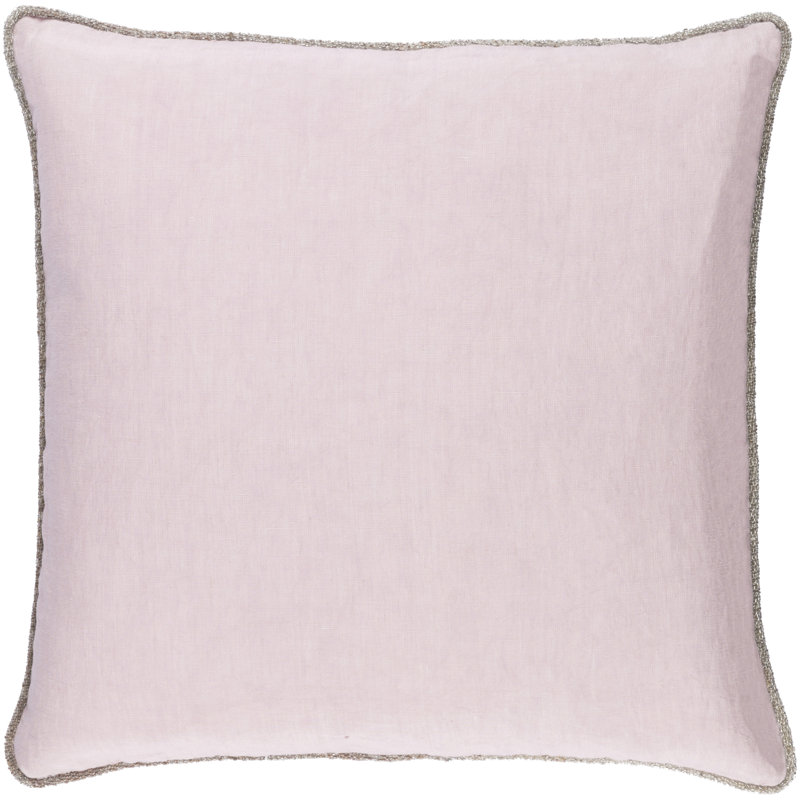 Housse de coussin 100% lin Sasha, H 18 po x l 18 po x P 0,25 po, Mauve
