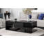 Table basse en verre trempé, table basse en bois avec surface UV ultrabrillante-873134331