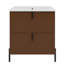 Meuble-lavabo autoportant de 30 po avec lavabo en céramique et tiroirs à extension complète-114864598