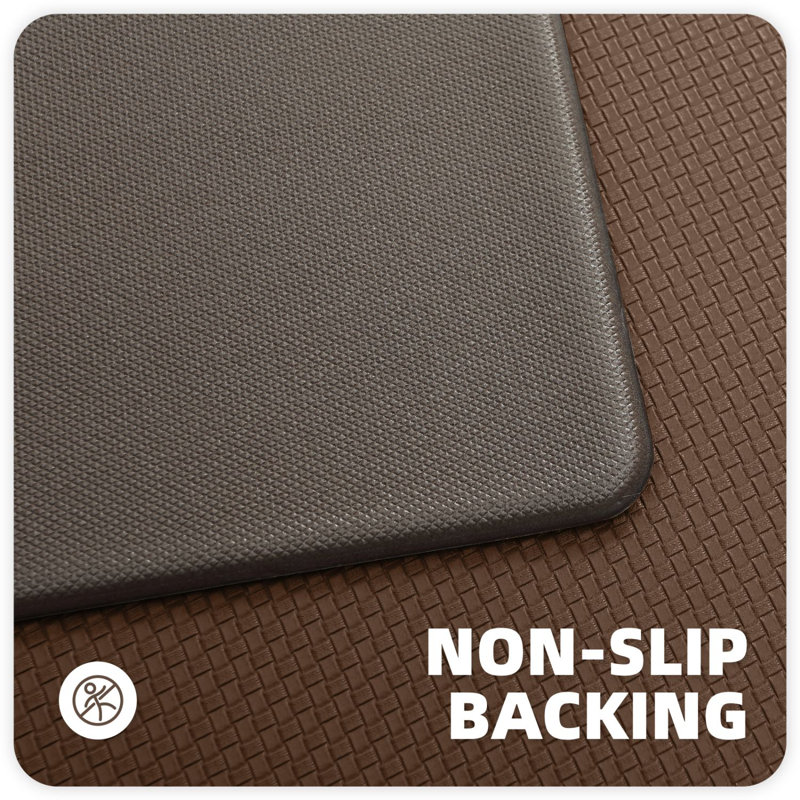 Tapis de cuisine antidérapant Dipson, Tapis de couloir 1 pi 4 po x 4 pi 11 po, Brun