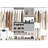 80"-120" Closet System With Door And Wooden Drawers（Adjustable Width）-2086489308