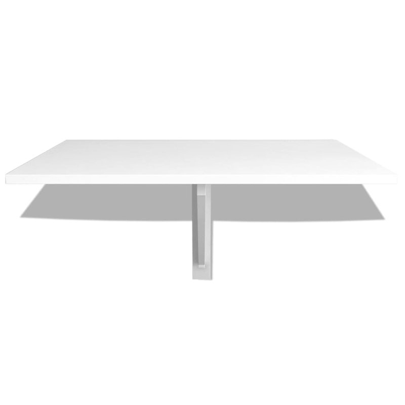 Folding Table White Engineered wood Compact Foldable