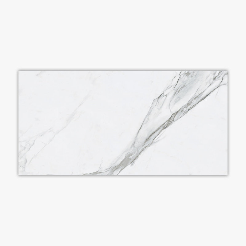 Carreau de porcelaine singulier l 24 po x L 48 po Bianco
