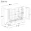 Buffet blanc avec espaces de rangement fonctionnels et tiroir - Buffet pour salon ou cuisine