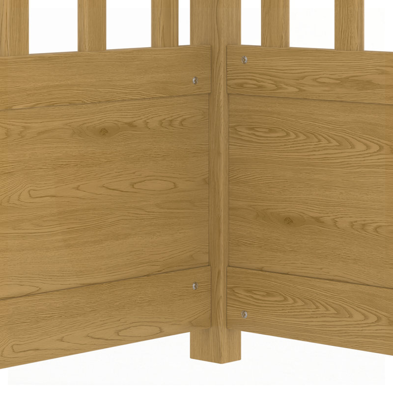Wood Canopy Bed Frame, Natural, Full / Double