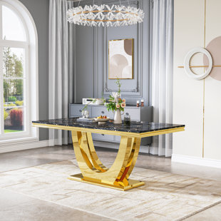 Rectangular 70.08'' L X 35.04'' W Restaurant Dining Table