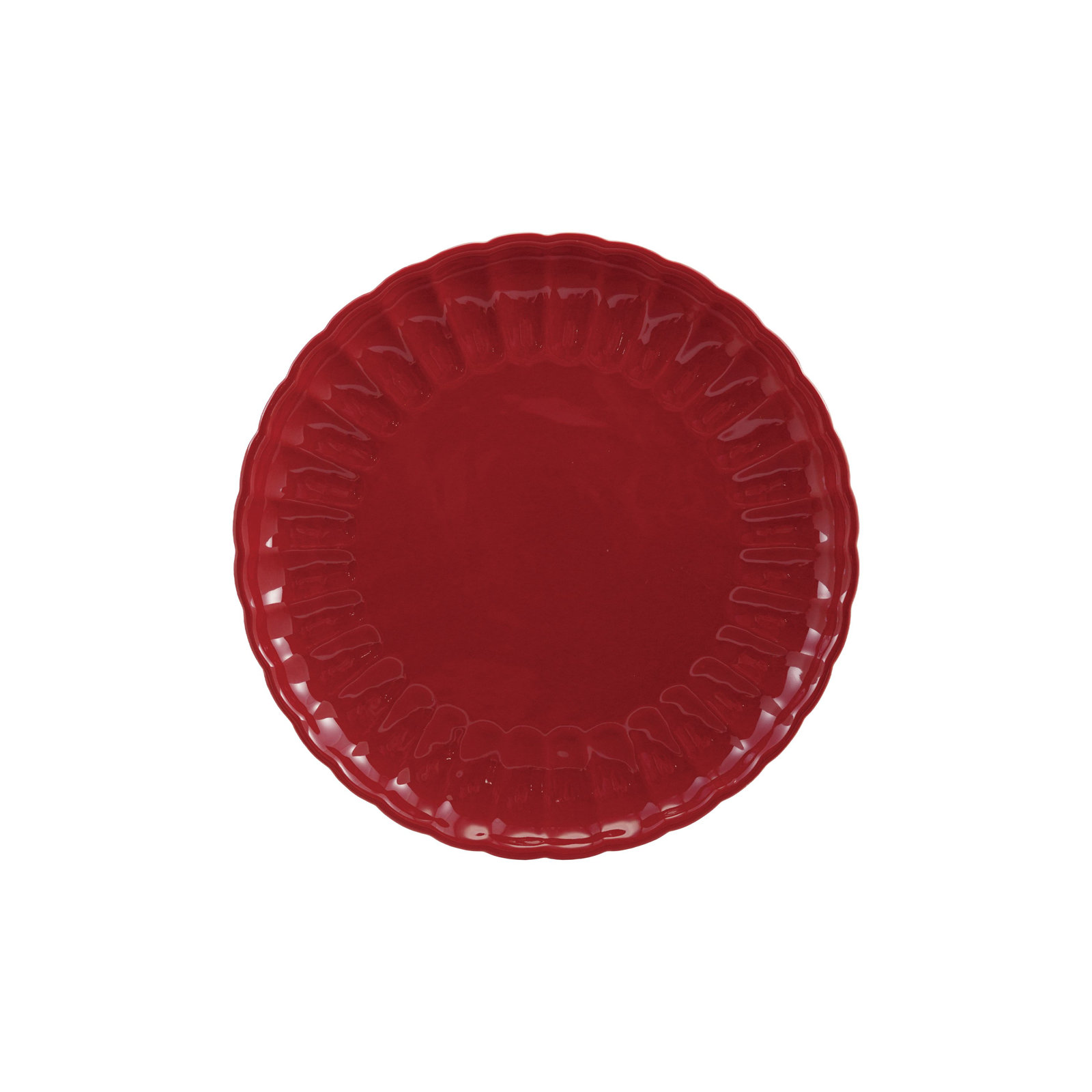 Stoneware Fluted Plate, 1.13" H x 10.63" W x 10.63" D