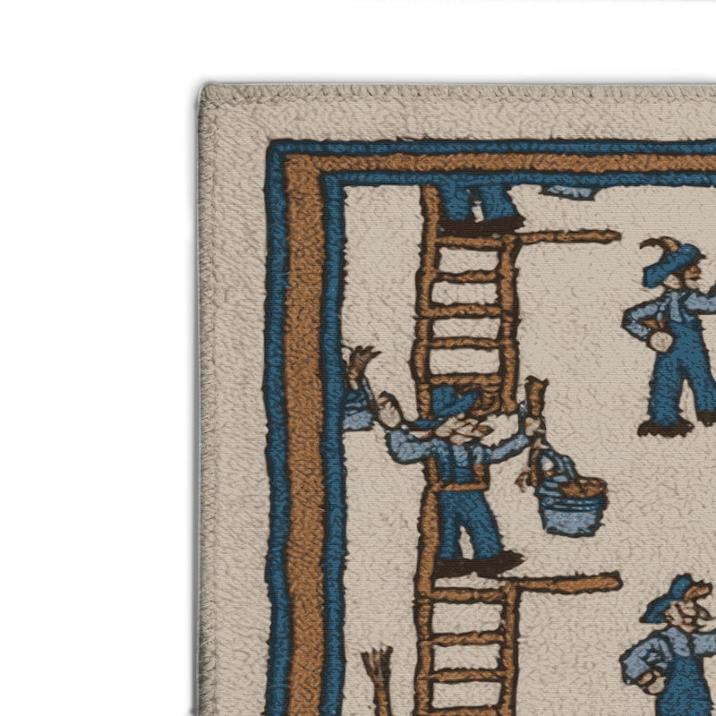 Transportation Beige Indoor and Outdoor Area Rug, Rectangle 2' x 3'