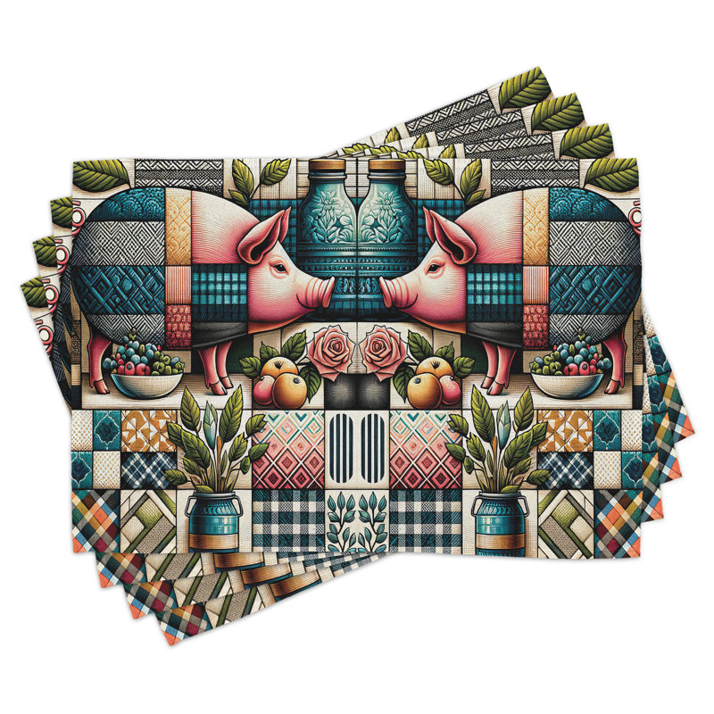 Ensemble de 8 napperons East Urban Home Farmhouse