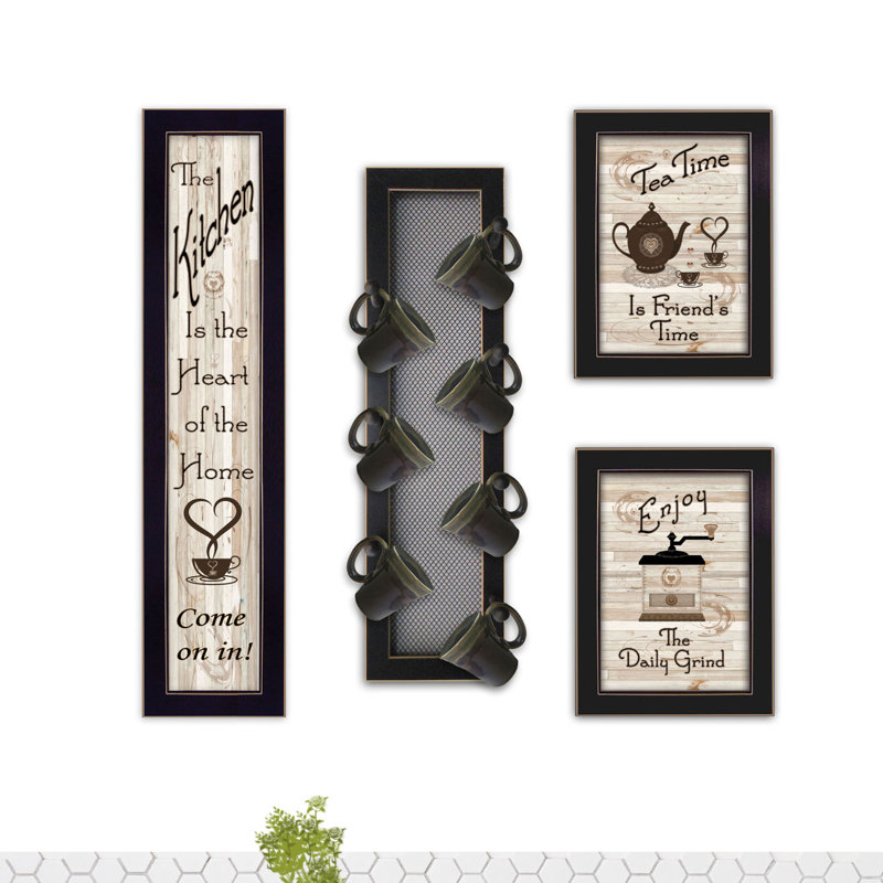 Handmade Farmhouse Food & Beverage Wall Decor on Wood, Black