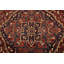 Tapis oriental rétro en laine rouge noué à la main 8 pi x 11 pi 1 po Tribal