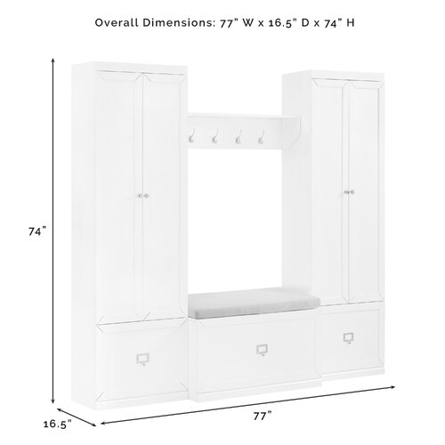 Laurel Foundry Modern Farmhouse Crestshire Hall Tree 77'' Wide with ...